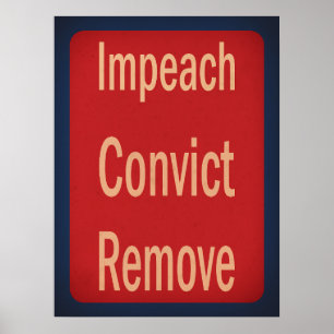Affiche Style des années 1940 Impeach Condamner Renvoyer