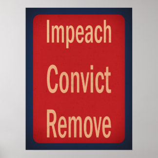 Affiche Style des années 1940 Impeach Condamner Renvoyer