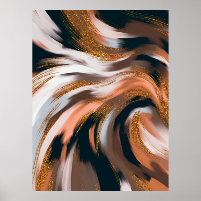 Affiche Style élégant et glamour. Palette de couleurs natu (Devant)