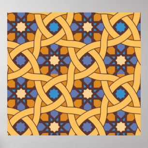 Affiche Style ethnique Abstrait Motif de mosaïque