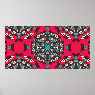 Affiche Style ethnique motif sans charme. Décor vintage