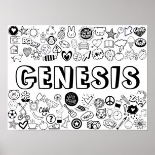 Affiche Style "GENESIS" Color-it-Yourself