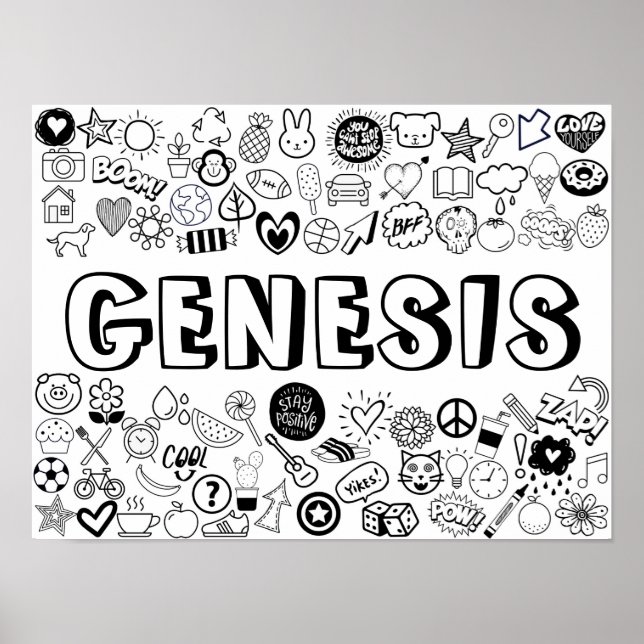 Affiche Style "GENESIS" Color-it-Yourself (Devant)