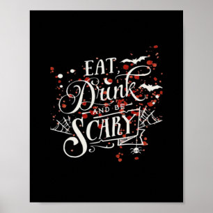 Affiche Style graphique effrayant d'Halloween sauvage