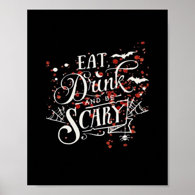 Affiche Style graphique effrayant d'Halloween sauvage (Devant)