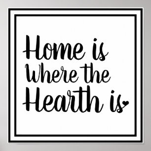 Affiche Style Hygge nordique  La maison est le coeur