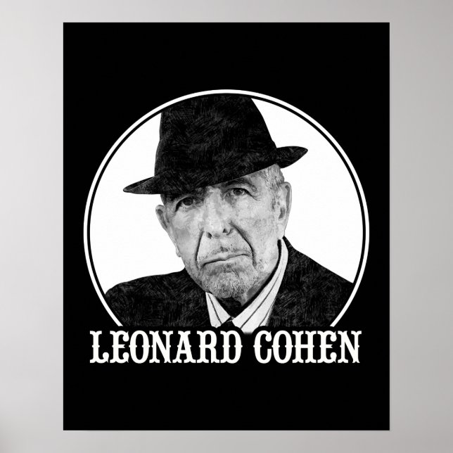 Affiche Style Leonard Cohen Art 60s (Devant)