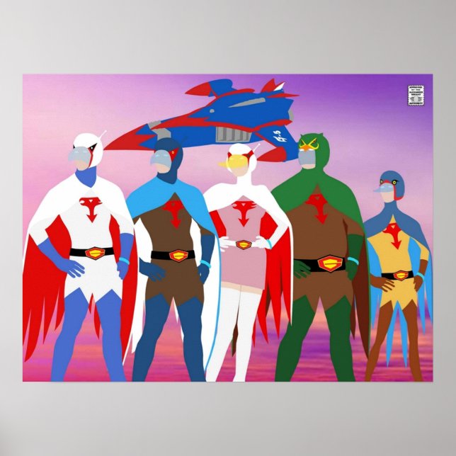 Affiche Style minimal Gatchaman (Devant)