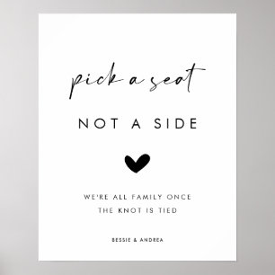 Affiche Style moderne Choisir un siège pas un côté Siège o