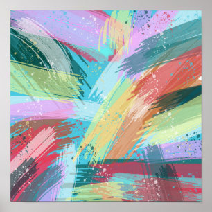 Affiche Style Pastel Colors Art Abstrait