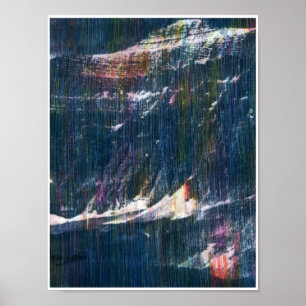 Affiche Style Peter Max Glacier National Park Montana