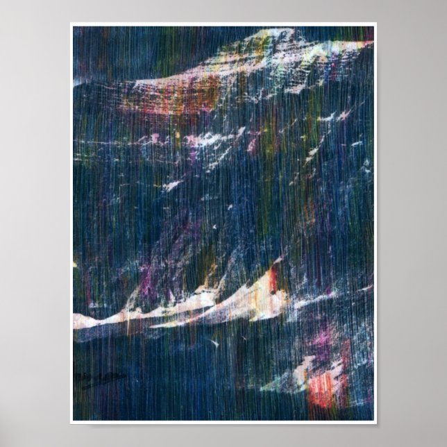 Affiche Style Peter Max Glacier National Park Montana (Devant)