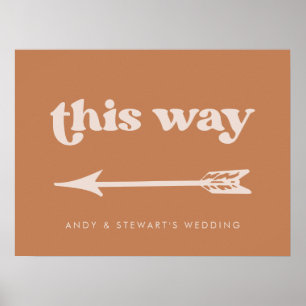 Affiche Style rétro Brown sucre Mariage Direction