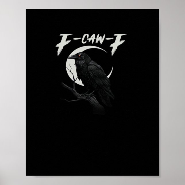 Affiche Style Rétro Classique de Corbeau Drôle (Devant)