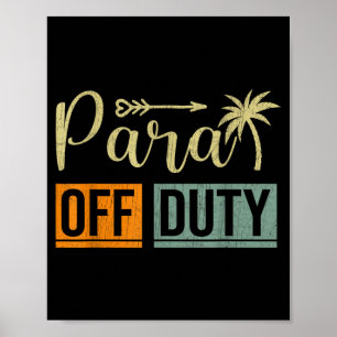 Affiche Style Rétro Été Fin de l'année Scolaire Para Off