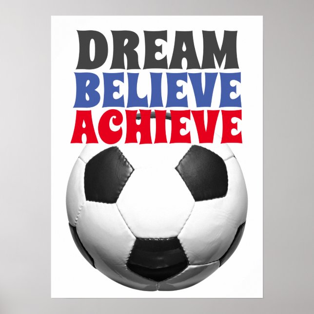 Affiche Style Rétro Football Vintage Football Motivationne (Devant)