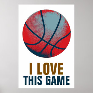 Affiche Style Rétro Pop Art Basketball Motivation