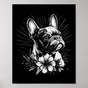 Affiche Style Tatouage Amoureux des chiens rétro français