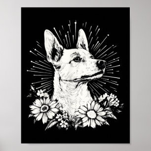Affiche Style tatouage Lover Canaan Retro Chien