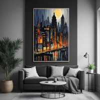 Style urbain moderne - City Skyline à Dusk Art