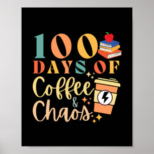 Affiche Style vintage 100 Jours De Café & Chaos