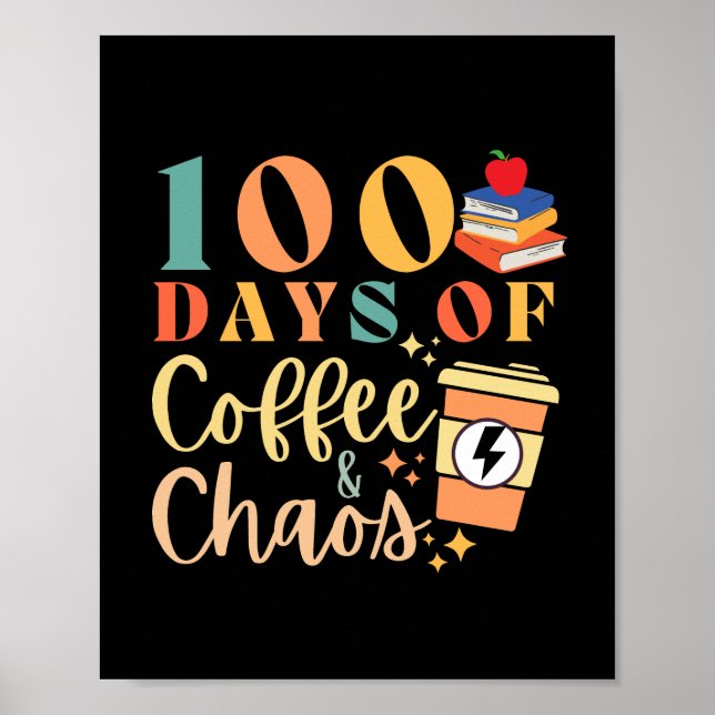 Affiche Style vintage 100 Jours De Café & Chaos (Devant)