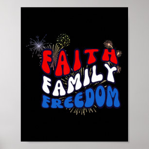 Affiche Style vintage 4 juillet Usa Independence Day Pat