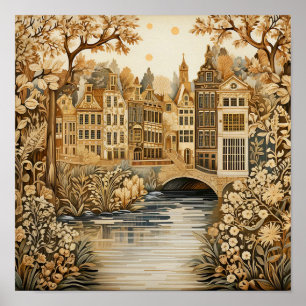 Affiche Style Vintage Amsterdam