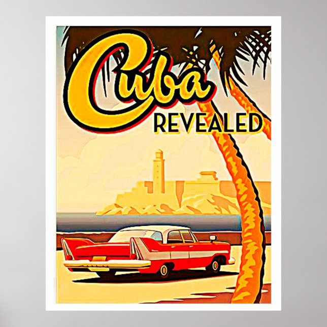 Affiche Style vintage Cuba (Devant)