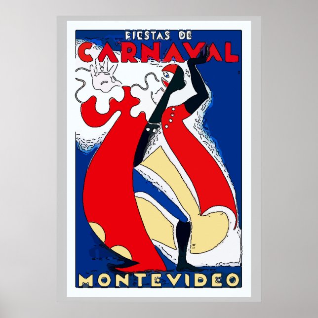 Affiche Style Vintage du carnaval (Devant)