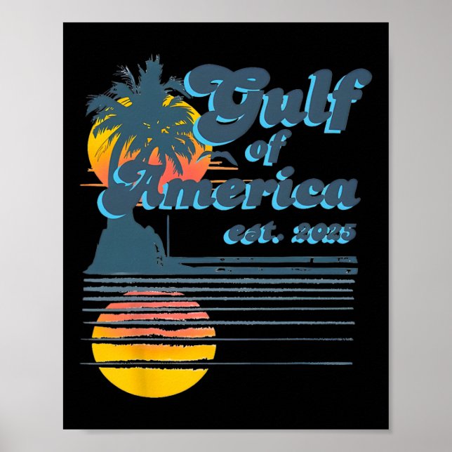 Affiche Style vintage Golfe D'Usa Amérique Plage Amateurs  (Devant)