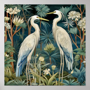 Affiche Style Vintage Great Blue Heron