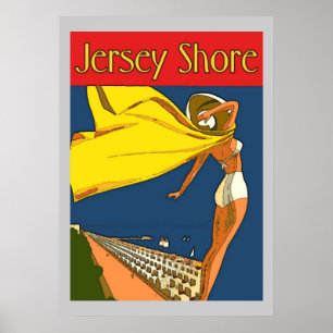 Affiche Style Vintage Jersey Shore