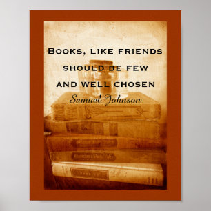 affiche style vintage photo art citation de livres