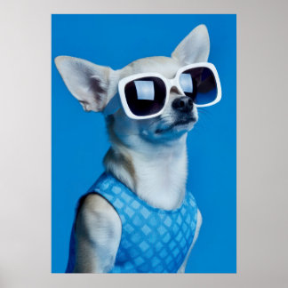 Affiche Stylish Chihuahua in Sunglasses