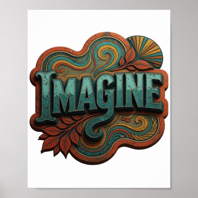 Affiche Stylish Teal IMAGINE (Devant)