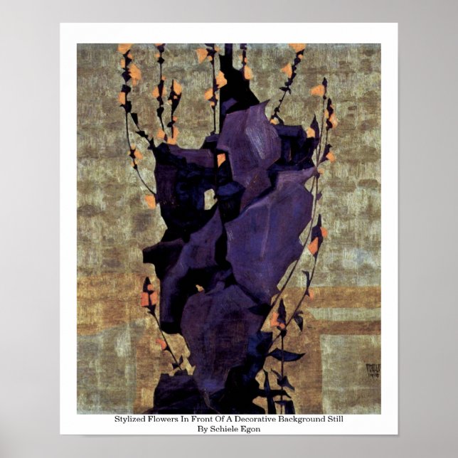 Affiche Stylized Flowers (Devant)