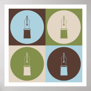 Affiche Stylos-plumes d'art de bruit