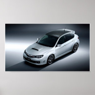 Affiche subaru impreza wrx sti carbone