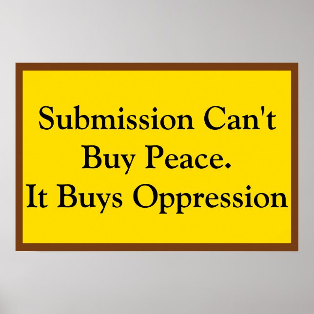 Affiche Submission Can't Buy Peace (Devant)
