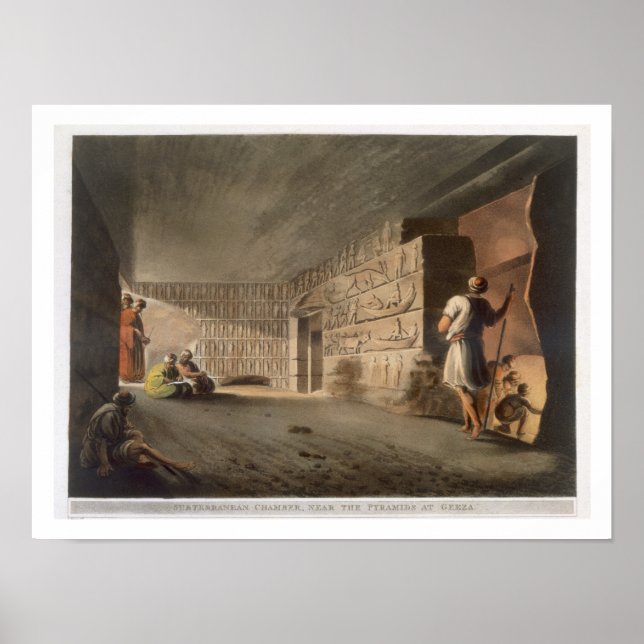 Affiche Subterranean Chamber near the Pyramids at Geeza (Devant)