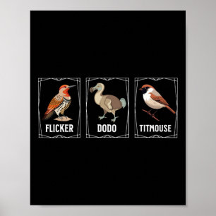 Affiche Subtil Bird Anti Trump Shirt Bird Flicker Dodo Tit