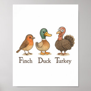 Affiche Subtil Bird Anti Trump Shirt Retro Bird Finch Duck