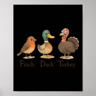 Affiche Subtil Bird Anti Trump Shirt Retro Bird Finch Duck