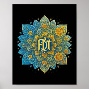 Affiche Subtile anti-Trump Mandala Design Feminist Shirt W