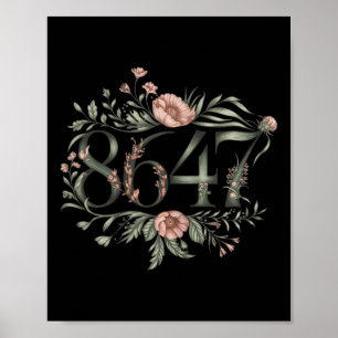 Affiche Subtle Anti Trump 8647 Floral Boho Président