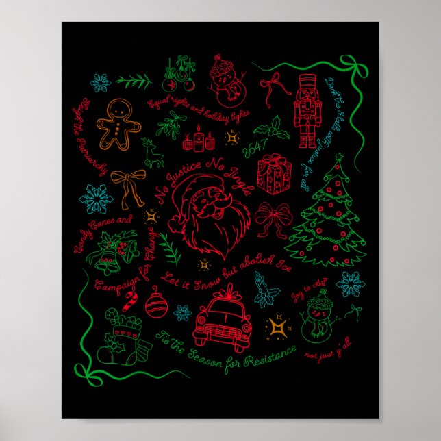 Affiche Subtle Anti Trump Christmas Funny Democracy Libera (Devant)