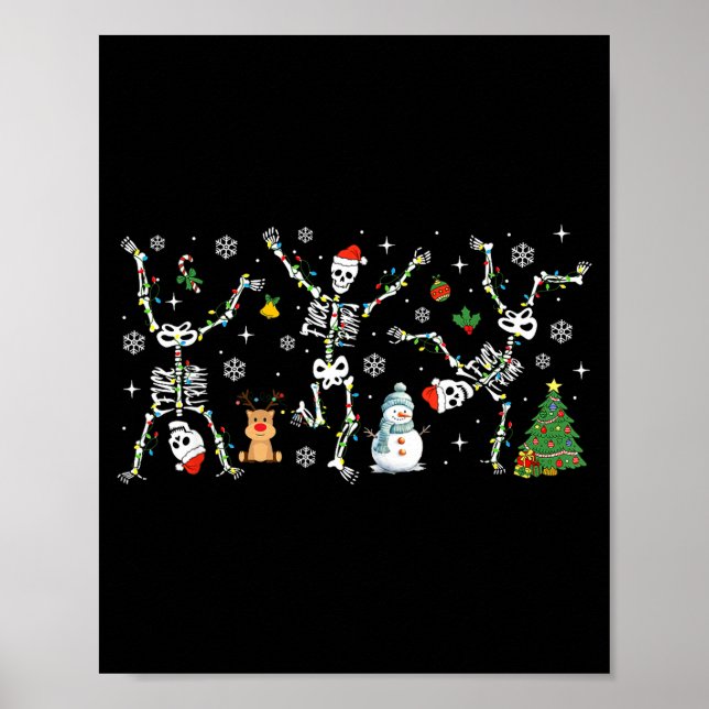 Affiche Subtle Anti Trump Hidden Message Dancing Skeleton  (Devant)