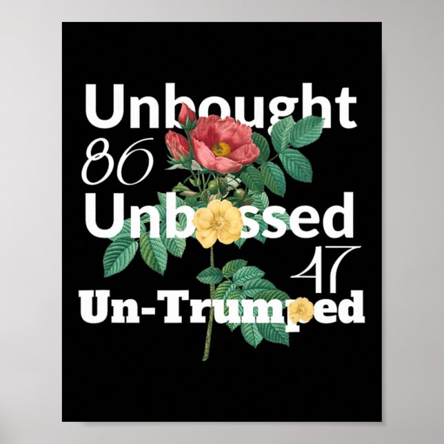 Affiche Subtle Floral Unbuy Unbossed Non-trumped. 8647 R (Devant)