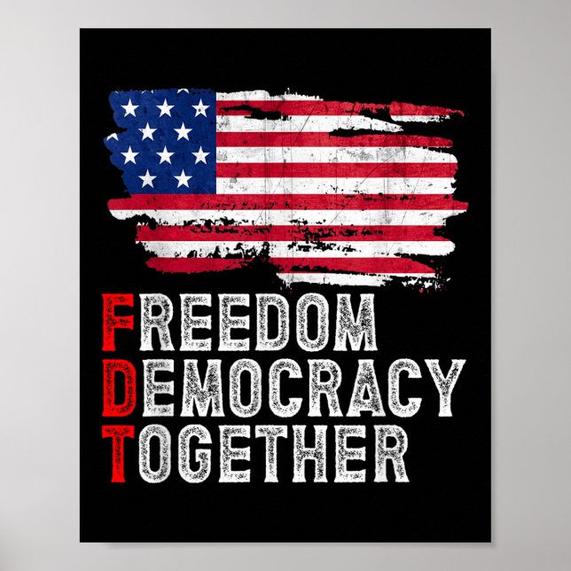 Affiche Subtle Political Freedom Democracy Together Americ (Devant)